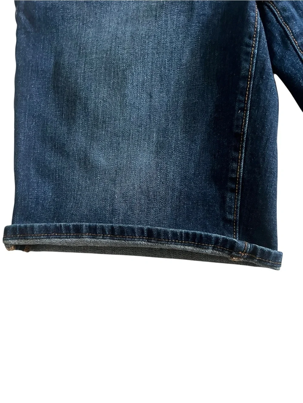 LOFT Dark Wash Denim Cuffed Bermuda Shorts Long Shorts Summer Style Size 27 / 4 - Picture 5 of 8